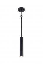  LIT6732BK - 12" Long Cylindrical Pendant in Black finish with GU10 socket