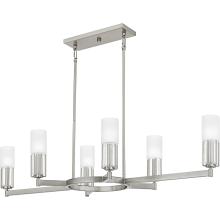  CRZ648BN - Cruz 6-Light Brushed Nickel Linear Chandelier