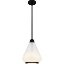  QP6750MBK - Haze 1-Light Matte Black Mini Pendant