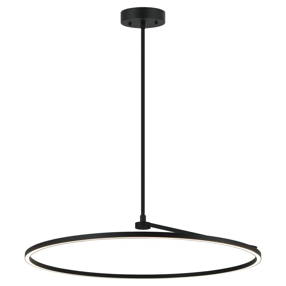 D32" "THE TRUNDLE" MATTE BLACK CHANDELIER