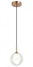 Matteo Lighting C60601AGCL - 1 LT "Delcia" D6.3" Aged Gold + CL Glass Pendant