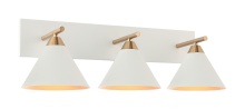 Matteo Lighting S10603WH - Bliss Aged Gold Brass + White Wall Sconce