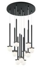 Matteo Lighting C63112MB - Reigndrop Matte Black Multi-Pendant