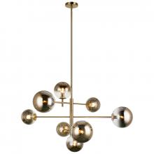 Matteo Lighting C70708AGAG - Averley Aged Gold Brass Chandelier