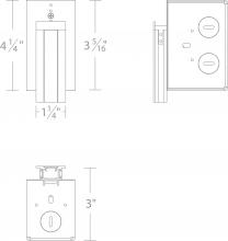 WAC Canada LED-T-RBOX5-AL - InvisiLED® 8ft Recessed Mounted Trim Channel Wiring Box