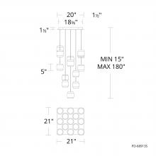  PD-68913S-AB - Banded Chandelier Light