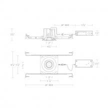  R3BRA-SCS-BN - Ocular 3.0 5CCT Round Adjustable Trim and Remodel Housing with New Construction Frame-In Kit and D