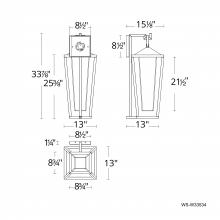  WS-W33534-27-BK - Manchester Outdoor Wall Sconce