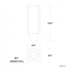 Modern Forms Canada PM-W1417-27-AL - Ledge Outdoor Post Light