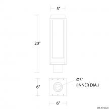 Modern Forms Canada PM-W73520-BK - Framed Outdoor Post Light