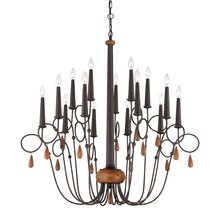  25594-010 - Corso, 15Lt Chandelier, Wood