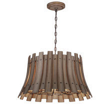  26364-018 - Panello, 6Lt Chandelier, Wood