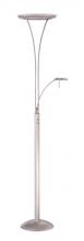  TC4088-SN - MILLENIUM series 72 in. Satin Nickel LED Torchiere Floor Lamp with Reading Light