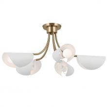  52558CPZWH - Chandelier/Semi Flush 5Lt