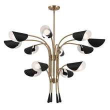  52561CPZBK - Chandelier 12Lt