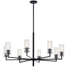 Kichler 52680BK - Velestino 40.25" 8-Light Chandelier in Black