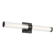  55196BKLED - Laurene 26.5" Linear Bath Bar Medium LED with Clear Fluted Glass in Black