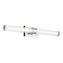  55197PNLED - Laurene 31" Linear Bath Bar Large LED with Clear Fluted Glass in Chrome