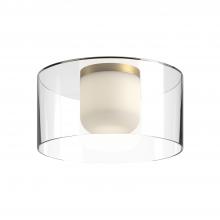  FM53512-BG/CL - Birch 12-in Brushed Gold/Clear LED Flush Mount