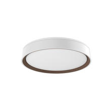  FM43916-WH/WT - Essex 16-in White/Walnut LED Flush Mount