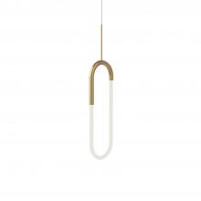  PD95108-BG - Huron 8-in Brushed Gold LED Pendant