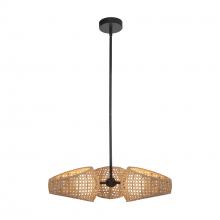  CH20625-BK/OP - Lanai 3 Head Black/Opal Glass LED Chandelier