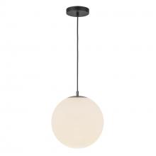  PD43212-BK/OP-5CCT-UNV - Marco 12-in Black/Opal Glass LED Pendant