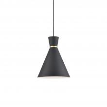  493210-BK/GD - Vanderbilt 10-in Black With Gold Detail 1 Light Pendant