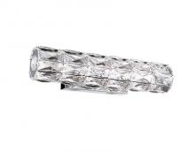  WS7818 - Cylinder Shaped LED Wall Sconce with Exquisite Diamond Cut Clear Crystals