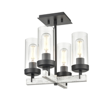  DVP38611GR+BIW-CL - Okanagan 4 Light Semi Flush