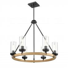  DVP38626EB+NW-CL - Okanagan 6 Light Foyer Pendant