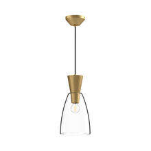  PD534007BGCL - Arlo 7-in Brushed Gold/Clear Glass 1 Light Pendant