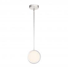  PD325106PNAR - Blanco 6-in Polished Nickel/Alabaster LED Pendant