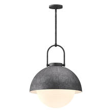  PD507216SLOP - Harper 16-in Steel Shade/Opal Matte Glass 1 Light Pendant