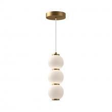  PD530313AGOP-UNV - Bijou 7-in Aged Gold/Opal Matte Glass LED Pendant