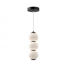  PD530313MBOP-UNV - Bijou 7-in Matte Black/Opal Matte Glass LED Pendant