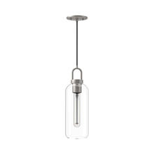 Alora Lighting PD401505BNCL - Soji 5-in Brushed Nickel/Clear Glass 1 Light Pendant