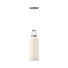  PD401505BNOP - Soji 5-in Brushed Nickel/Opal Matte Glass 1 Light Pendant