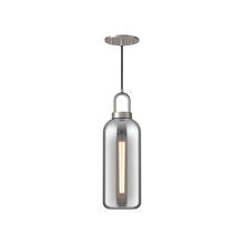  PD401505BNSM - Soji 5-in Brushed Nickel/Smoked Solid Glass 1 Light Pendant