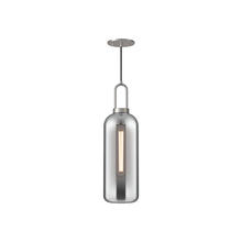  PD401606BNSM - Soji 6-in Brushed Nickel/Smoked Solid Glass 1 Light Pendant