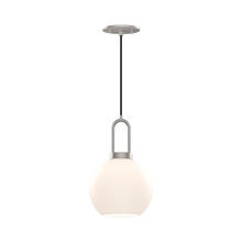  PD601608BNOP - Soji 8-in Brushed Nickel/Opal Matte Glass 1 Light Pendant