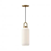  PD401505AGOP - Soji 5-in Aged Gold/Opal Matte Glass 1 Light Pendant