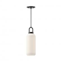 Alora Lighting PD401505MBOP - Soji 5-in Matte Black/Opal Matte Glass 1 Light Pendant