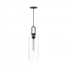  PD401606MBCL - Soji 6-in Clear Glass/Matte Black 1 Light Pendant