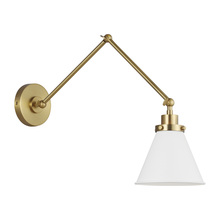 Visual Comfort & Co. Studio Collection CW1151MWTBBS - Wellfleet Double Arm Cone Task Sconce